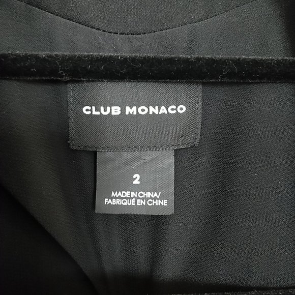 Club Monaco black silk tuxedo blazer - Picture 2 of 3